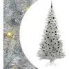 Image de Vidaxl sapin avec 300 led avec support argent 240 cm pet