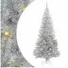Image de Vidaxl sapin avec 300 led avec support argent 240 cm pet