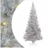 Image de Vidaxl sapin avec 300 led avec support argent 240 cm pet