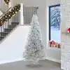 Image de Sapin De Noël Avec 300 Led Avec Support Argent 240 Cm Pet Vidaxl