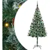Image de Vidaxl sapin artificiel avec 300 led vert 180 cm pvc et acier