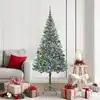 Image de Sapin De Noël Artificiel Avec 300 Led Vert 180 Cm Pvc Et Acier Vidaxl