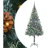 Image de Vidaxl sapin artificiel avec 300 led vert 180 cm pvc et acier