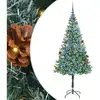 Image de Vidaxl sapin artificiel avec 300 led vert 180 cm pvc et acier