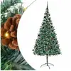 Image de Vidaxl sapin artificiel avec 300 led vert 210 cm pvc et acier