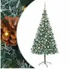Image de Vidaxl sapin artificiel avec 300 led vert 210 cm pvc et acier