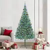 Image de Sapin De Noël Artificiel Avec 300 Led Vert 210 Cm Pvc Et Acier Vidaxl
