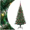 Image de Vidaxl sapin artificiel pré-éclairé vert 120 cm pvc et métal