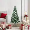 Image de Sapin De Noël Artificiel Pré-éclairé Vert 120 Cm Pvc Et Métal Vidaxl