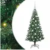 Image de Vidaxl sapin artificiel pré-éclairé vert 120 cm pvc et métal
