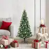 Image de Sapin De Noël Artificiel Pré-éclairé Vert 120 Cm Pvc Et Métal Vidaxl