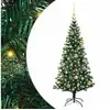 Image de Vidaxl sapin artificiel pré-éclairé vert 120 cm pvc et métal