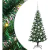 Image de Vidaxl sapin artificiel pré-éclairé vert 120 cm pvc et métal