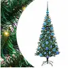 Image de Vidaxl sapin artificiel pré-éclairé vert 120 cm pvc et métal