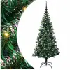 Image de Vidaxl sapin artificiel pré-éclairé vert 150 cm pvc et métal