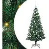 Image de Vidaxl sapin artificiel pré-éclairé vert 150 cm pvc et métal