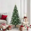 Image de Sapin De Noël Artificiel Pré-éclairé Vert 150 Cm Pvc Et Métal Vidaxl