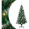 Image de Vidaxl sapin artificiel pré-éclairé vert 150 cm pvc et métal