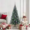 Image de Sapin De Noël Artificiel Pré-éclairé Vert 150 Cm Pvc Et Métal Vidaxl