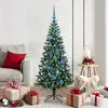Image de Sapin De Noël Artificiel Pré-éclairé Vert 150 Cm Pvc Et Métal Vidaxl