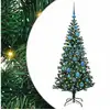 Image de Vidaxl sapin artificiel pré-éclairé vert 150 cm pvc et métal