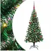 Image de Vidaxl sapin artificiel pré-éclairé vert 150 cm pvc et métal