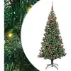 Image de Vidaxl sapin artificiel pré-éclairé vert 180 cm pvc et métal