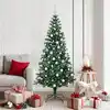 Image de Sapin De Noël Artificiel Pré-éclairé Vert 180 Cm Pvc Et Métal Vidaxl