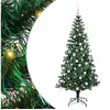 Image de Vidaxl sapin artificiel pré-éclairé vert 180 cm pvc et métal