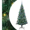 Image de Vidaxl sapin artificiel pré-éclairé vert 180 cm pvc et métal