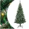 Image de Vidaxl sapin artificiel pré-éclairé vert 210 cm pvc et métal