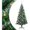 Image de Vidaxl sapin artificiel pré-éclairé vert 210 cm pvc et métal