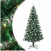 Image de Vidaxl sapin artificiel pré-éclairé vert 210 cm pvc et métal
