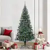 Image de Sapin De Noël Artificiel Pré-éclairé Vert 210 Cm Pvc Et Métal Vidaxl