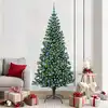 Image de Sapin De Noël Artificiel Pré-éclairé Vert 210 Cm Pvc Et Métal Vidaxl