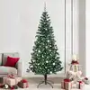 Image de Sapin De Noël Artificiel Pré-éclairé Vert 240 Cm Pvc Et Métal Vidaxl