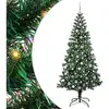 Image de Vidaxl sapin artificiel pré-éclairé vert 240 cm pvc et métal