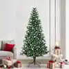 Image de Sapin De Noël Artificiel Pré-éclairé Vert 240 Cm Pvc Et Métal Vidaxl