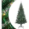 Image de Vidaxl sapin artificiel pré-éclairé vert 240 cm pvc et métal