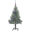 Image de Vidaxl arbre artificiel floconné de neige avec lumière led