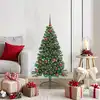 Image de Sapin De Noël Artificiel Pré-éclairé Vert 120 Cm Pvc Vidaxl