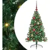 Image de Vidaxl sapin artificiel pré-éclairé vert 120 cm pvc
