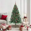 Image de Sapin De Noël Artificiel Pré-éclairé Vert 150 Cm Pvc Vidaxl