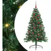 Image de Vidaxl sapin artificiel pré-éclairé vert 150 cm pvc