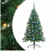 Image de Vidaxl sapin artificiel pré-éclairé vert 150 cm pvc