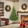 Image de Sapin De Noël Artificiel Pré-éclairé Vert 180 Cm Pvc Vidaxl