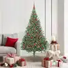 Image de Sapin De Noël Artificiel Pré-éclairé Vert 180 Cm Pvc Vidaxl