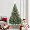 Image de Sapin De Noël Artificiel Pré-éclairé Vert 210 Cm Pvc Vidaxl