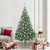 Image de Sapin De Noël Artificiel Pré-éclairé Vert 210 Cm Pvc Vidaxl