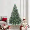Image de Sapin De Noël Artificiel Pré-éclairé Vert 210 Cm Pvc Vidaxl